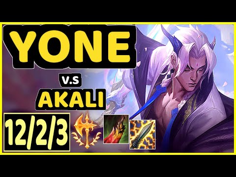 CANNA (YONE) vs AKALI - 12/2/3 KDA TOP CHALLENGER GAMEPLAY - KR