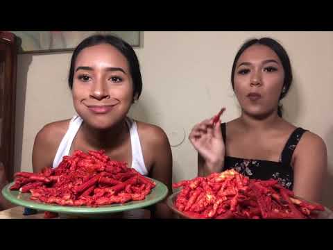HOT CHEETOS & TAKIS CHALLENGE/ MUKBANG: OUR FIRST TIME... WE TRIED | Aliyah & Brandy