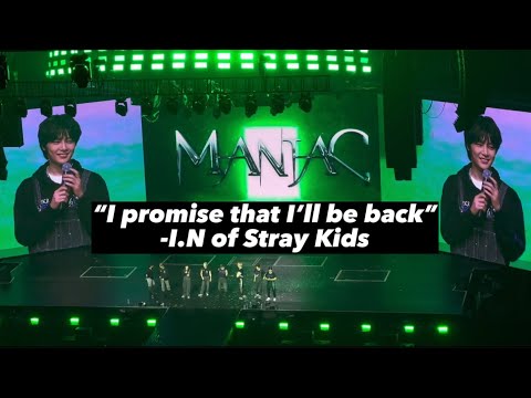 I.N Speech | Stray Kids 2nd World Tour Maniac in Manila 2023