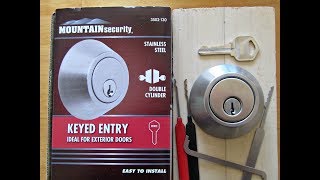 How Secure Is Your Front Door Lock Raking Open MOUNTAIN Security Deadbolt Lock