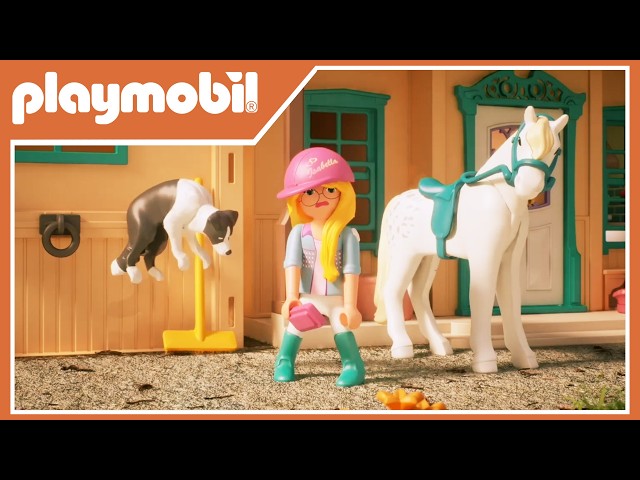 Vídeo relacionado con PLAYMOBIL Horses of Waterfall 71355 Salto de Caballos con Zoe y Blaze, entrenamiento para el campeonato con recompensas, juegos de rol imaginativos y divertidos, juguetes para niños a partir de 5 años