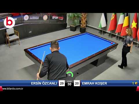 ERSİN ÖZCANLI & EMRAH KOŞER Bilardo Maçı - 2022 ERKEKLER 1.ETAP-1.TUR