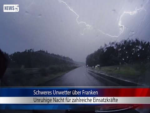 07.06.2015 (FÜ/ERH) Schweres Unwetter über Mittelfranken