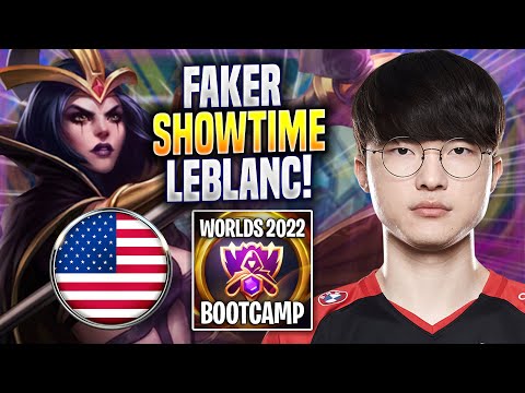 FAKER SHOWTIME WITH LEBLANC! - T1 Faker Plays Leblanc MID vs Viktor! | Bootcamp 2022