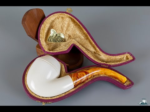 Lubinski Meerschaum Bent Bulldog (Complete With Original Box)