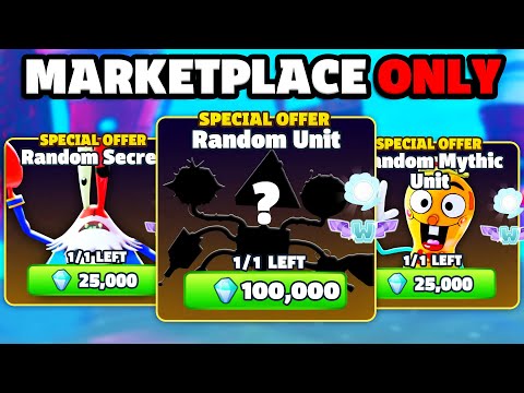 I Used MERCHANT UNITS ONLY.. *INSANE LUCK* (SpongeBob TD)