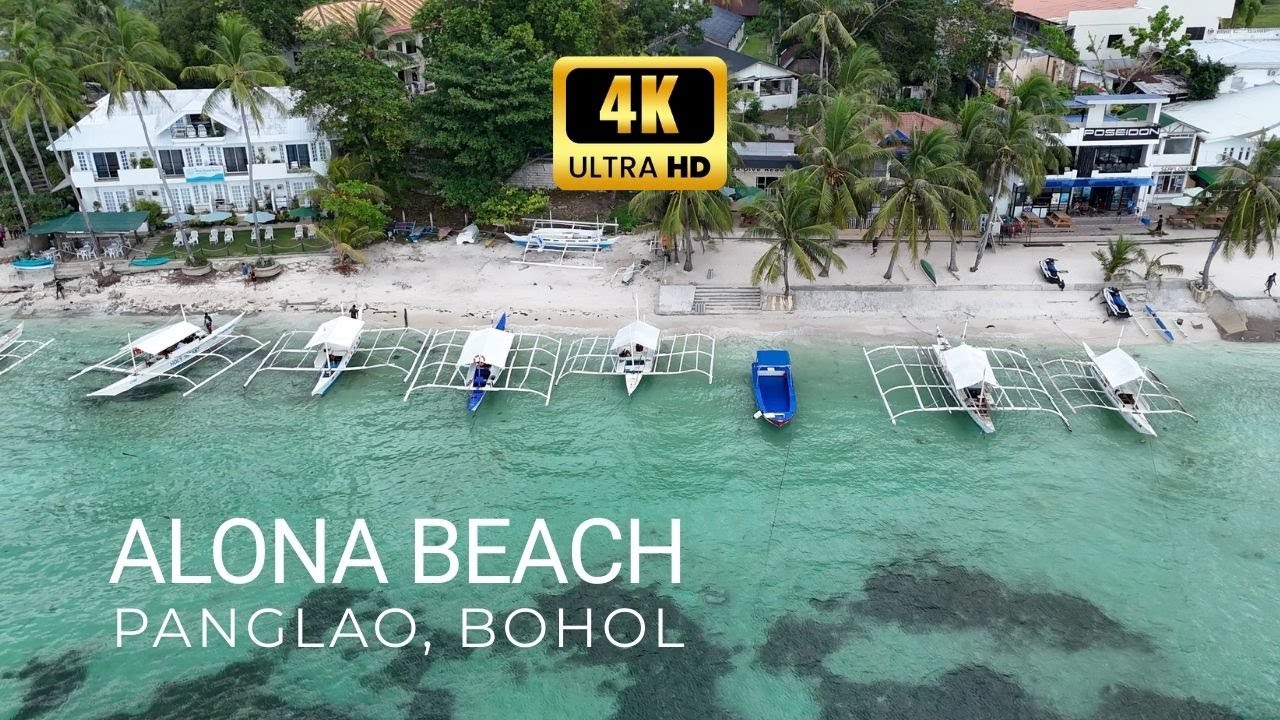 Discover the awe-inspiring aerial panorama of Alona Beach.