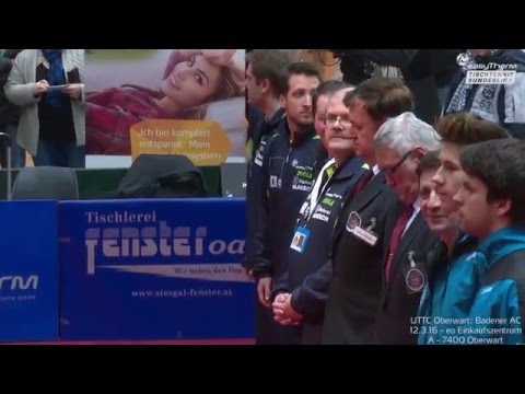 easyTherm Tischtennis Bundesliga: UTTC Oberwart vs Badener AC