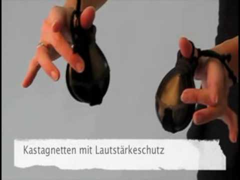 Kastagnetten Spiel mit Lautstärkeschutz
