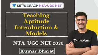 Teaching Aptitude Introduction & Models | Teaching Aptitude | NTA UGC NET Paper 1 |  December 2020