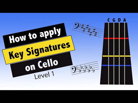 Key Signatures for Cello Level 1