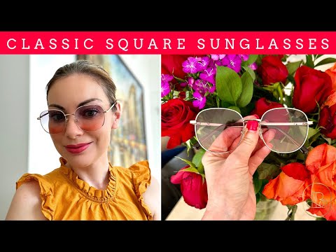 Sleek Sophistication: SOJOS Classic Square Sunglasses...
