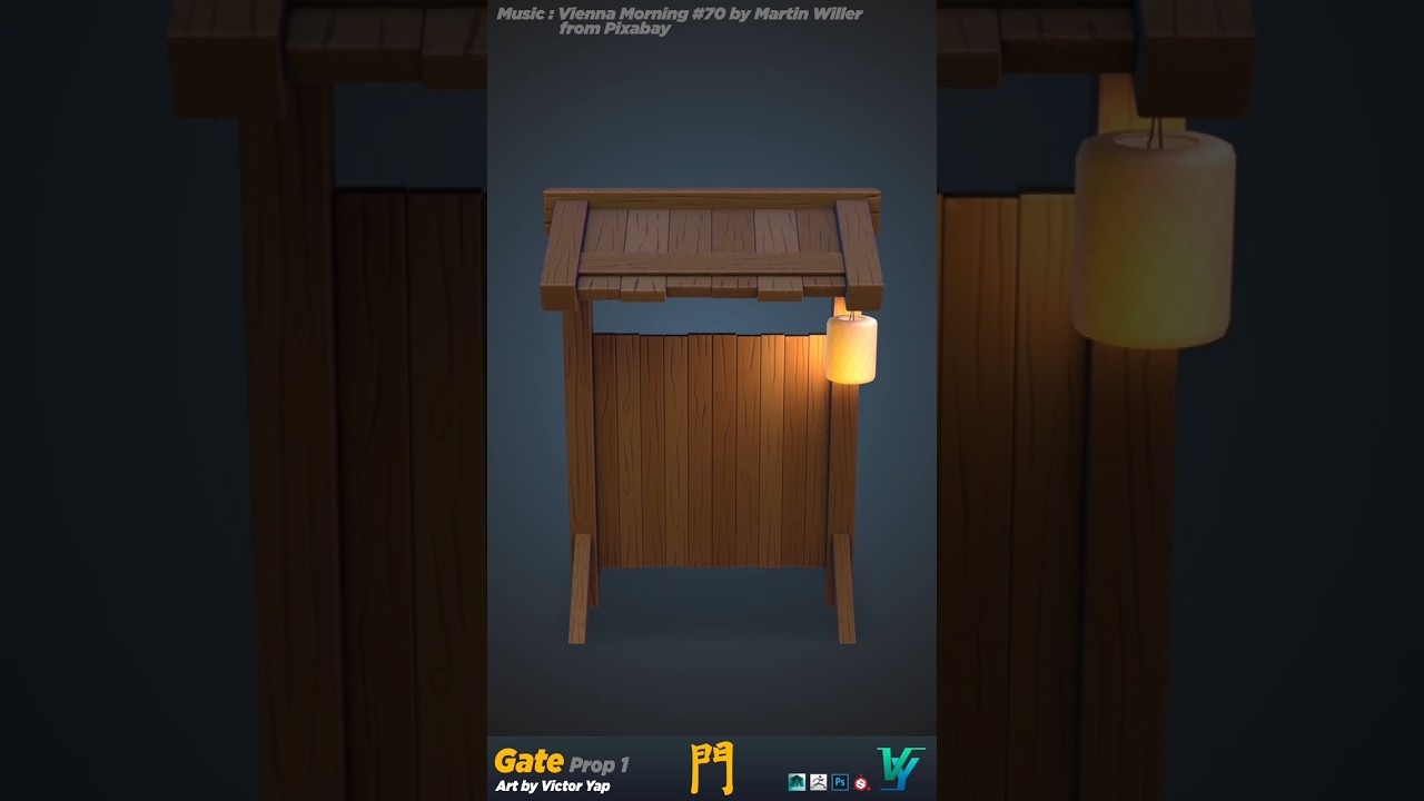 Ancient Chinese Gate 3D Model