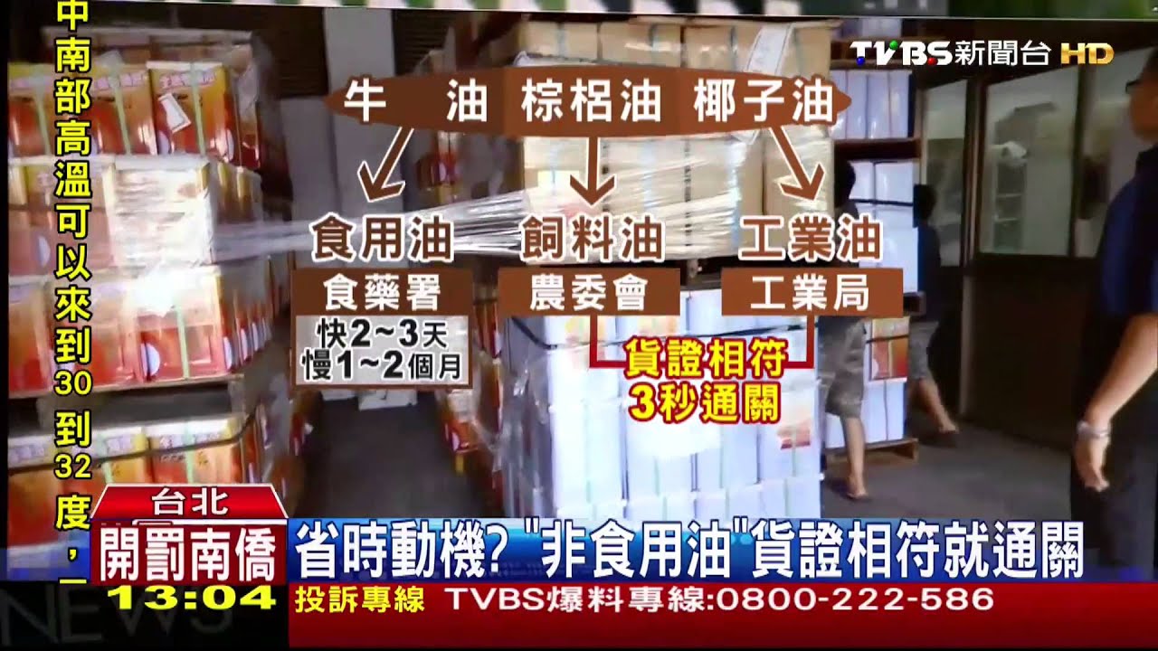 劣油風暴／進口食用油抽驗逾月　工業用「3秒通關」