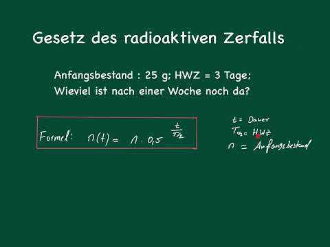 Gesetz des radioaktiven Zerfalls
