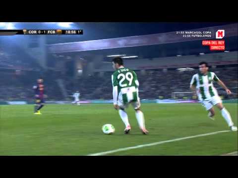Jugadon de Fede Vico en el Córdoba vs Barcelona 12-12-12 Ida de Copa del Rey