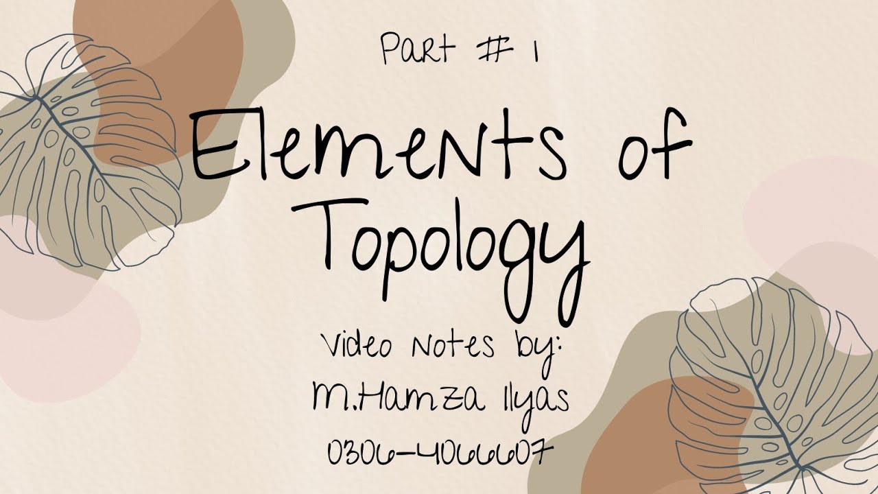 Topology notes part 1