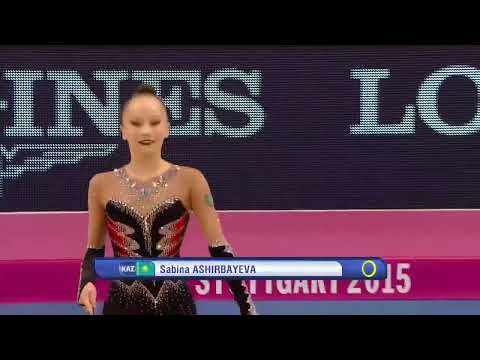 Sabina Ashirbayeva Hoop Music and Performance 2015 World Championships AA