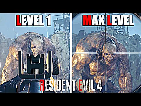 Level 1 vs Max Level Weapons Comparison - Resident Evil 4 Remake