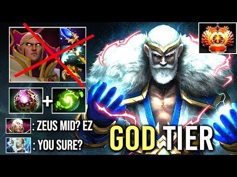 EPIC PRO Zeus Mid vs Invoker Crazy 100k Damage Even BKB Can't Help God Game WTF Dota 2