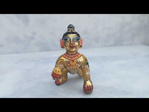 Brass laddu gopal statue, home