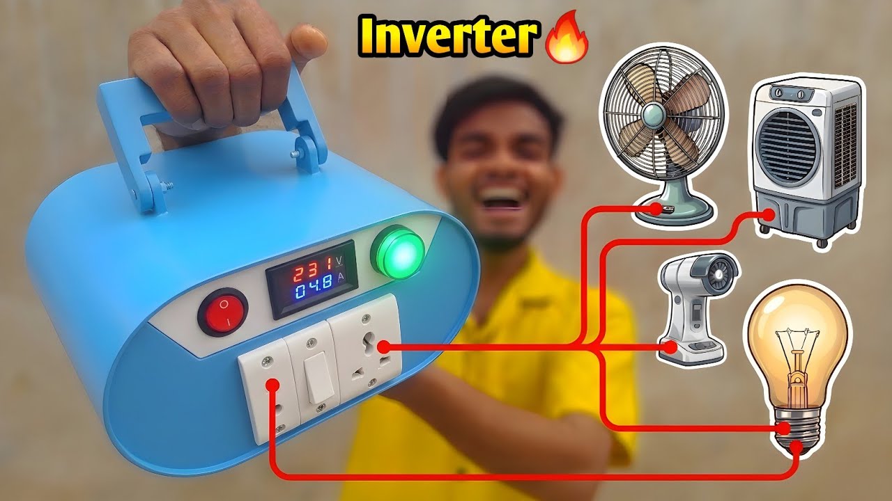 घर पर बनान Rechargeable Inverter 🔥😍 | How to Make Inverter at Home | AK technical amrit