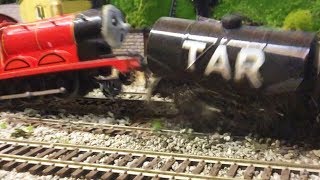 James&#39; Tar Wagon Crash! James in a Mess Remake