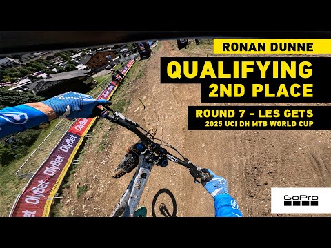 GoPro: Ronan Dunne comes out firing - P2 in Qualifiers - Les Gets - '25 UCI DH MTB World Cup