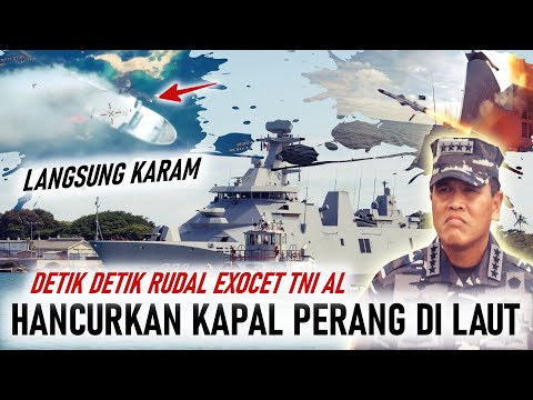SECONDS WHEN TNI AL EXOCET MISSILE DESTROYS WARSHIP IN JAVA SEA JUNE 30, 2023