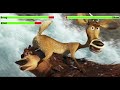 Open Season 2006 Log Ride Chase Scene With Healthbars Edited By KobeW2001