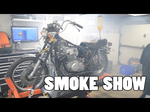 CB750 FIRST START AFTER ENGINE REBUILD