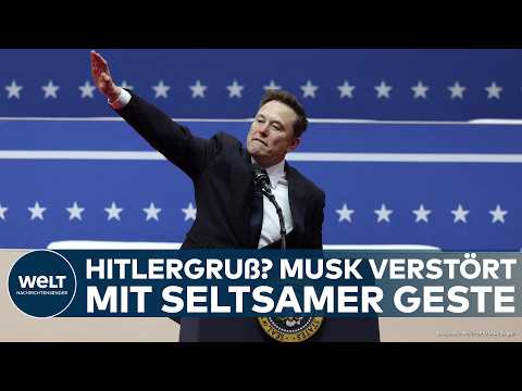 TRUMPS AMTSEINFÜHRUNG: Musk verstört mit seltsamer Geste! Zeigt der Tesla-Chef hier den Hitlergruß?