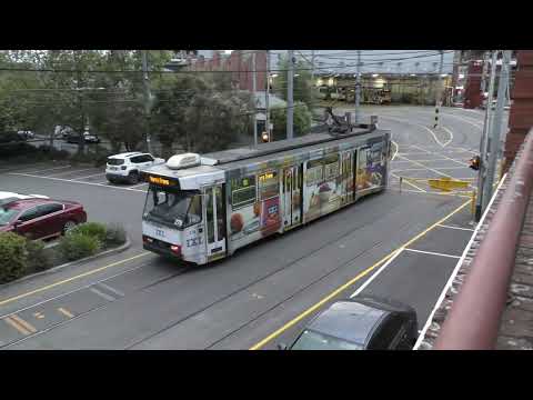 4K - Camberwell Tram Depot Car Out & In - Yarra Trams Melbourne