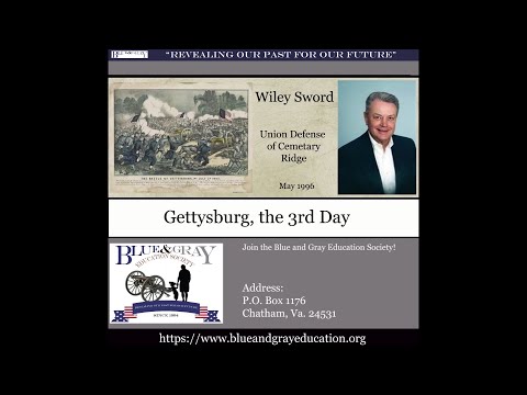 BGES Seminars: Union Defense of Cemetery Ridge-Wiley Sword