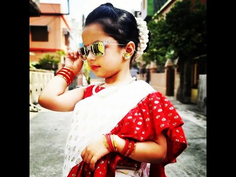 RAJVI SAHA Fagunero Mohonay | Bengali Folk Song Dance | Kids Dance