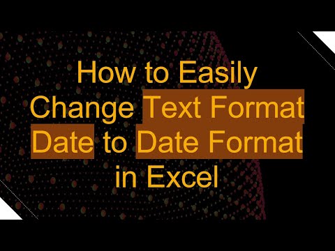 How to Easily Change Text Format Date to Date Format in Excel
