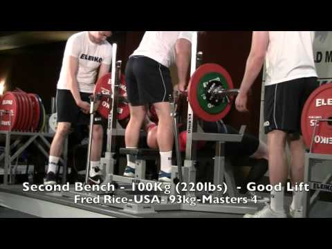 Masters M4 93 to 120Kg Men Benches from the 2015 IPF Masters World Championships