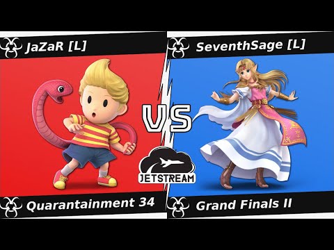 Quarantainment 34 Grand Finals II - JaZaR (Lucas) Vs. SeventhSage (Zelda) Smash Ultimate - SSBU