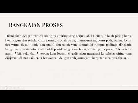 TRADISI GORONTALO - MANDI LEMON