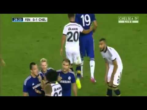 Bruno Alves Horror Foul on Diego Costa ~ Fenerbahçe vs Chelsea 2014