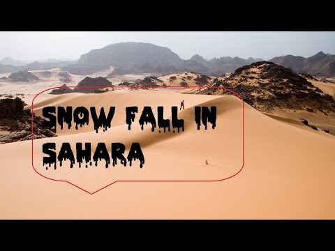 First Sahara Desert Snow in 40 Years, Ain Safra, ALGERIA 2017