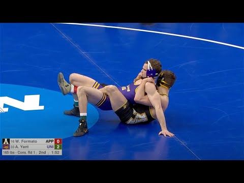 165lbs Austin Yant (UNI) maj dec Will Formato (Appalachian State)