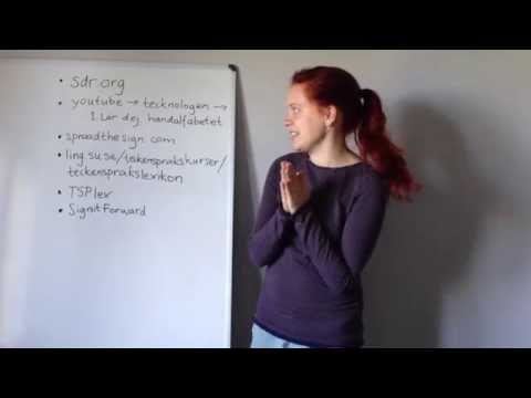 Teckenspråkskurs, nybörjare. Del 1.
