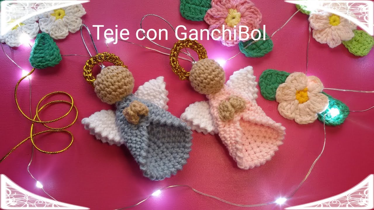 !!!!!!! Nuevo video restaurado !!!!!!! // Angelitos Navideños // Teje con GanchiBol