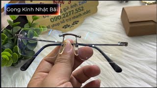 Gọng Kính Cận Nhật Bãi Gọng Nâu Titanium Siêu Nhẹ Đẹp Giá Rẻ
