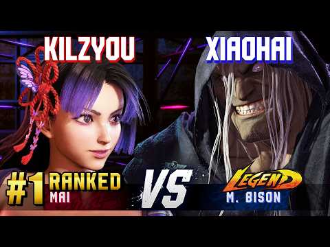 SF6 ▰ KILZYOU (#1 Ranked Mai) vs XIAOHAI (M.Bison) ▰ High Level Gameplay