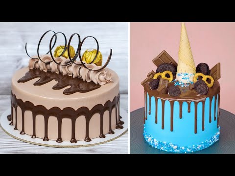 How To Make Chocolate Birthday Cake Decorating Ideas | Fancy Chocolate Cake Recipe