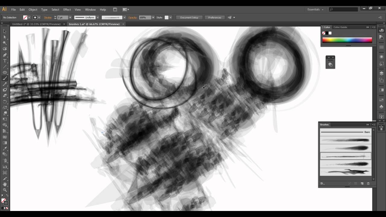 Adobe Illustrator Brush Tutorial : Vol #1