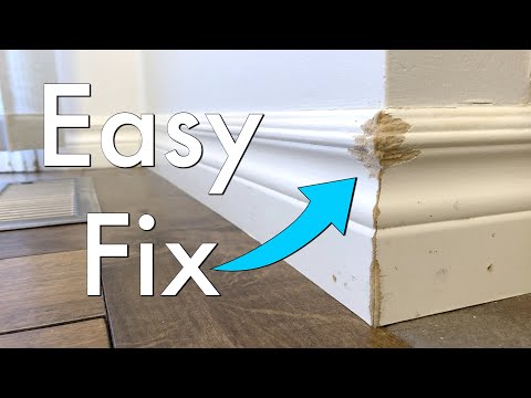 The Easiest Way to Repair a Chipped Baseboard