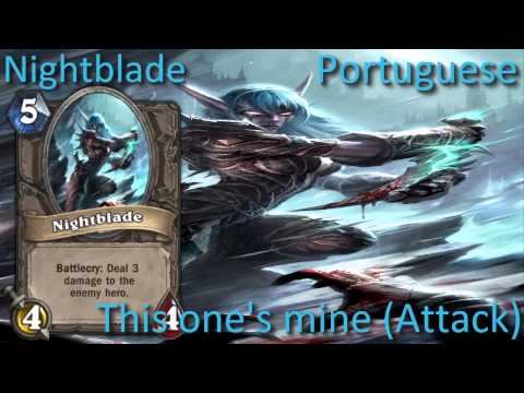 Nightblade card sounds in 12 languages -Hearthstone✔